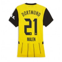 Borussia Dortmund Donyell Malen #21 Hjemmedrakt Dame 2024-25 Kortermet